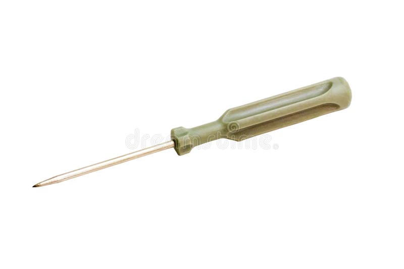 Awl with a plastic handle stock photo. Image of tool 21729400