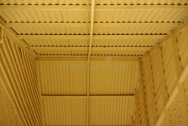 Awning Inside stock photo. Image of background, corrugated 91703186
