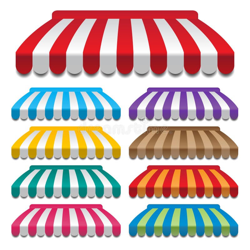 Awnings stock illustration