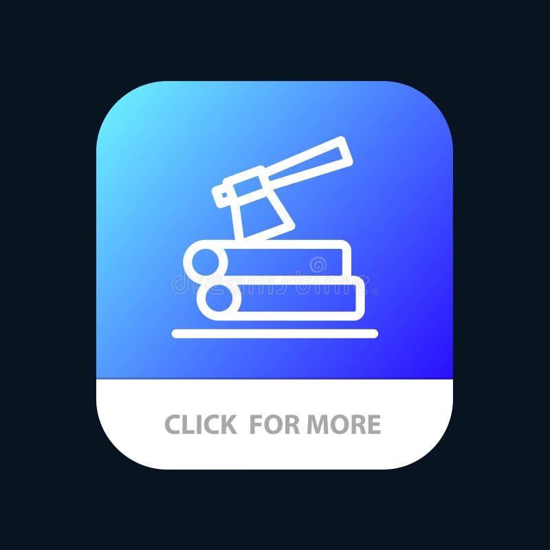 Ax, Log, Wood, Wood Mobile App Button Έκδοση γραμμής Android και IOS απεικόνιση αποθεμάτων Ax, Log, Wood, Wood Mobile App Button Έκδοση γραμμής Android και IOS απεικόνιση αποθεμάτων