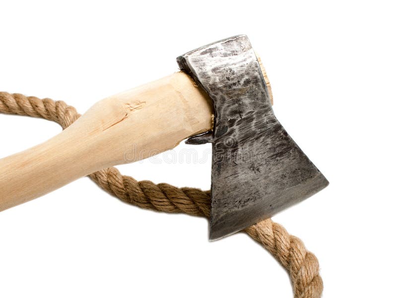 Axe on rope