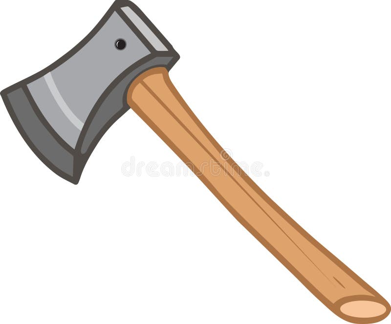 Cartoon illustration of an Axe Side. Cartoon chop vectors