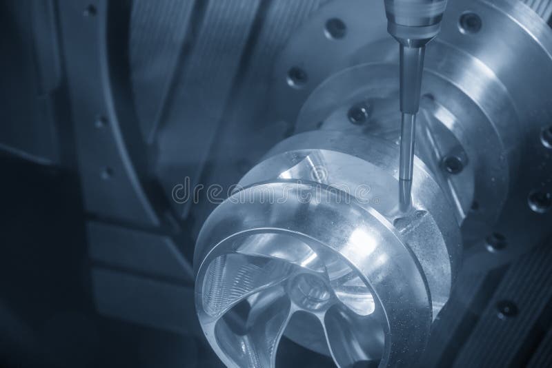 The 5axis CNC Milling Machine Cutting the Hiprecision Automotive by