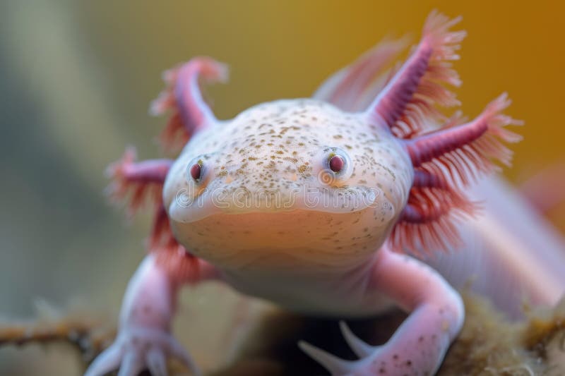 The axolotl in its natural habitat. Generative AI. vector illustration