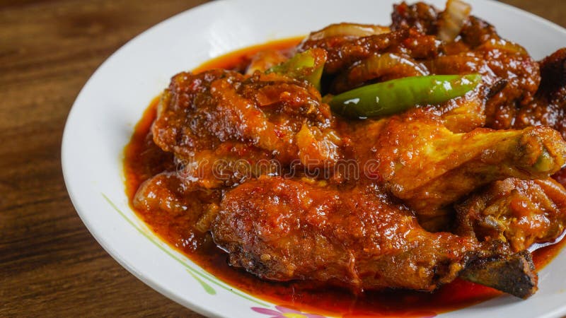 Ayam Masak Merah Is A Malaysian Traditional Dish Stock Photo Image Of Merah Dish 185626240