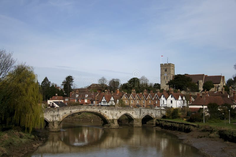 Aylesford Medieval Bridge Kent England Stock Image Image of church