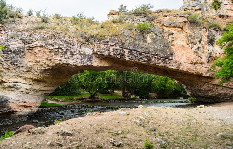 The Natural Bridge. stock photo. Image of tourist, sightseeing 15544306