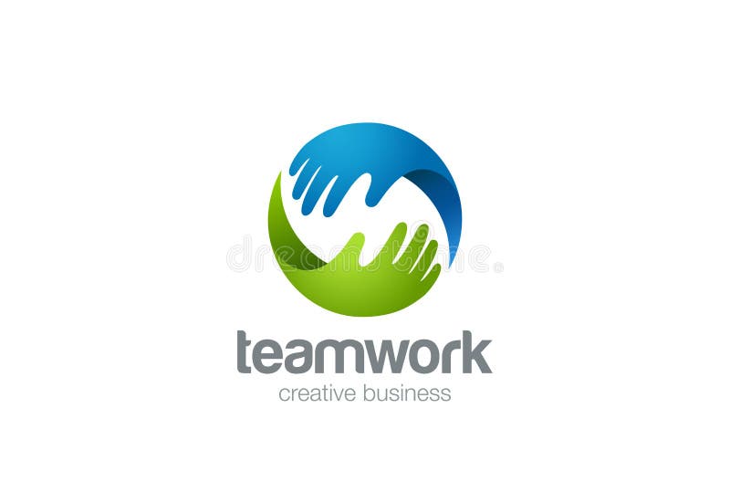 Ayuda de las manos del logotipo dos del trabajo en equipo libre illustration Ayuda de las manos del logotipo dos del trabajo en equipo libre illustration