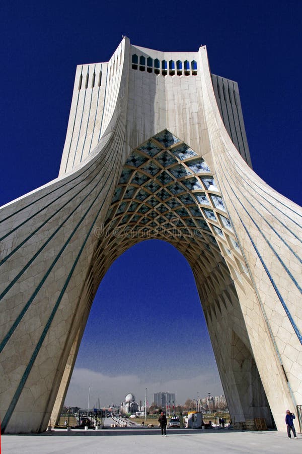 Azadi Tower editorial stock photo. Image of grass, local - 201636883