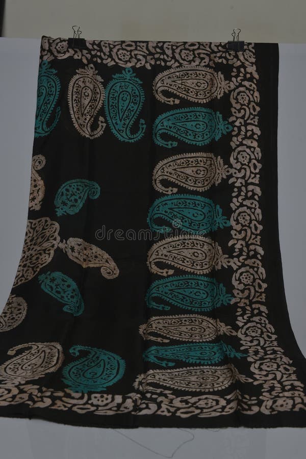 Azerbaijani National Silk Scarf Called Kelagayi Studio Shooting Stock ...