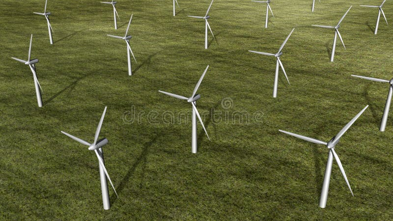 Azienda agricola della turbina di vento 3D