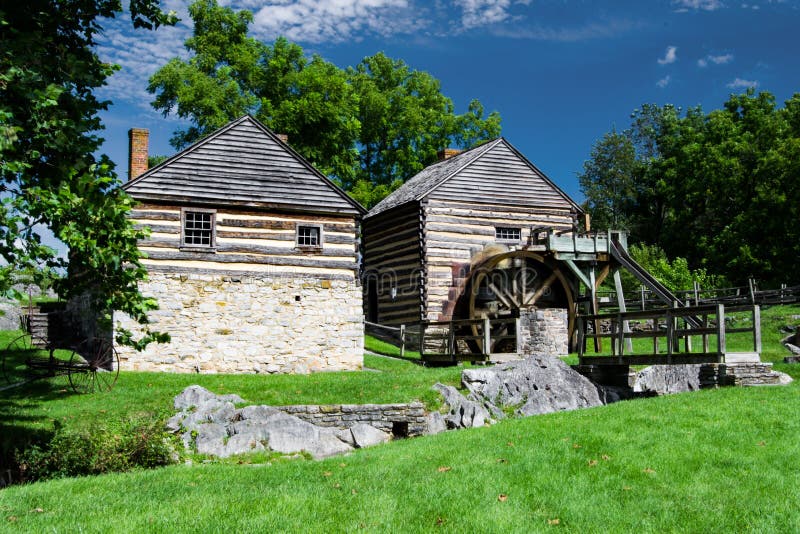 Walnut Grove, Virginia USA – August 11th; In 1831 Cyrus McCormick invented the first reaper that revolutionized the world of agriculture. Displayed at the 634 acre McCormick Farm is a blacksmith's shop, gristmill and museum. The farm now known as the Shenandoah Valley Agricultural Research and Extension Center is part of Virginia Tech University. August 11th, 2016, Walnut Grove, Virginia, USA. Walnut Grove, Virginia USA – August 11th; In 1831 Cyrus McCormick invented the first reaper that revolutionized the world of agriculture. Displayed at the 634 acre McCormick Farm is a blacksmith's shop, gristmill and museum. The farm now known as the Shenandoah Valley Agricultural Research and Extension Center is part of Virginia Tech University. August 11th, 2016, Walnut Grove, Virginia, USA.