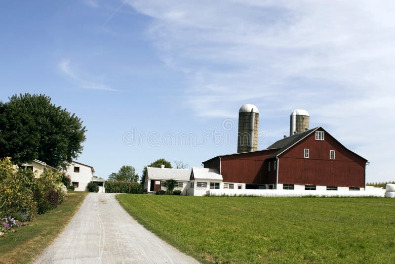 Azienda agricola e casa dei Amish fotografia stock Azienda agricola e casa dei Amish fotografia stock
