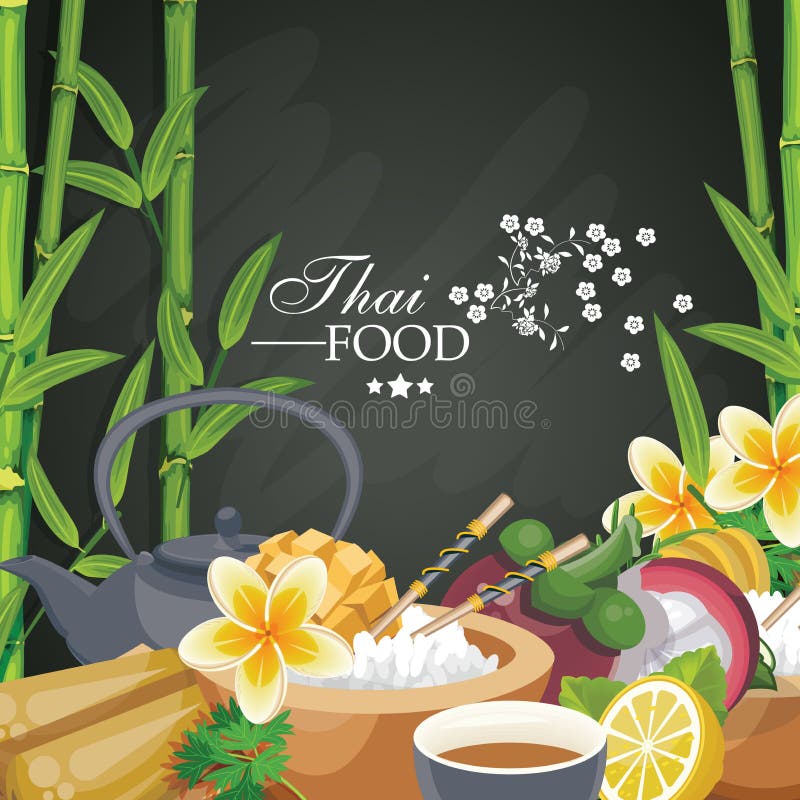 Azji Południowo Wschodniej przygotowany jedzenie kuchnia tajska Etniczny posiłek Tajlandia dla menu ilustracja wektor Azji Południowo Wschodniej przygotowany jedzenie kuchnia tajska Etniczny posiłek Tajlandia dla menu ilustracja wektor