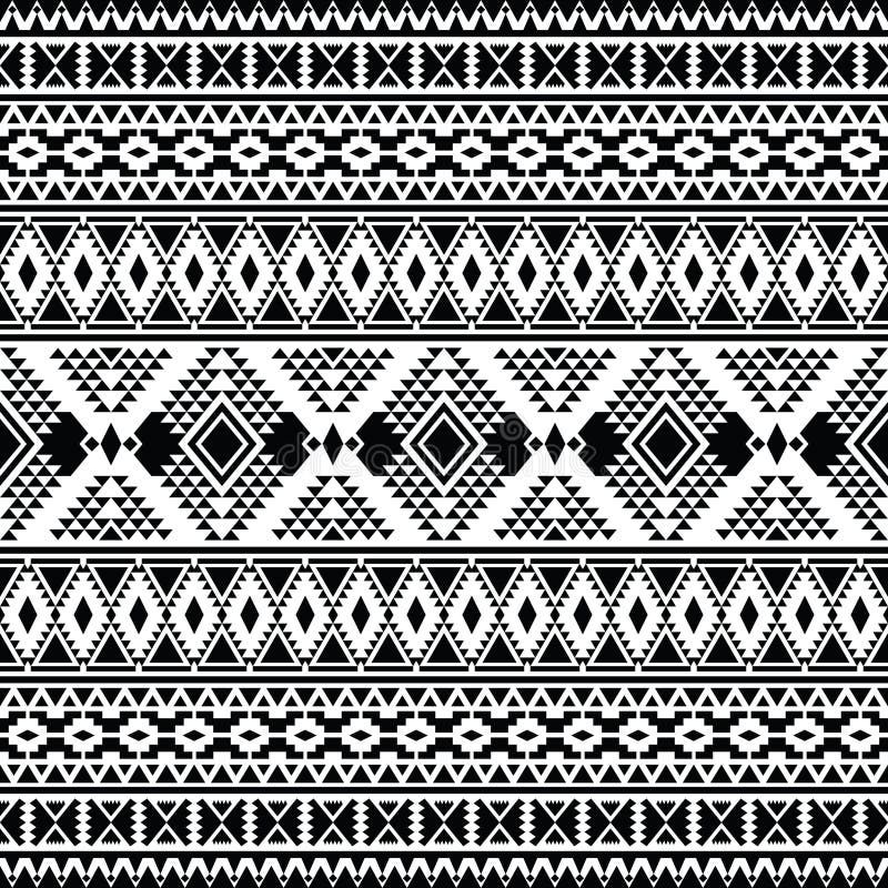 Native American Ethnic Pattern Design. Illustration of Traditional ...