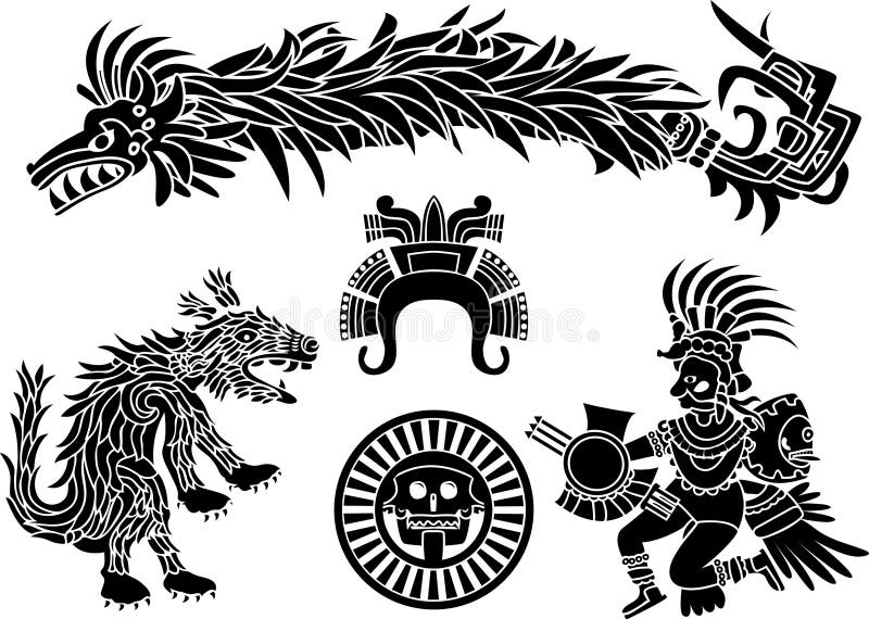Aztec Stencil Set Stock Photos Image 17663823