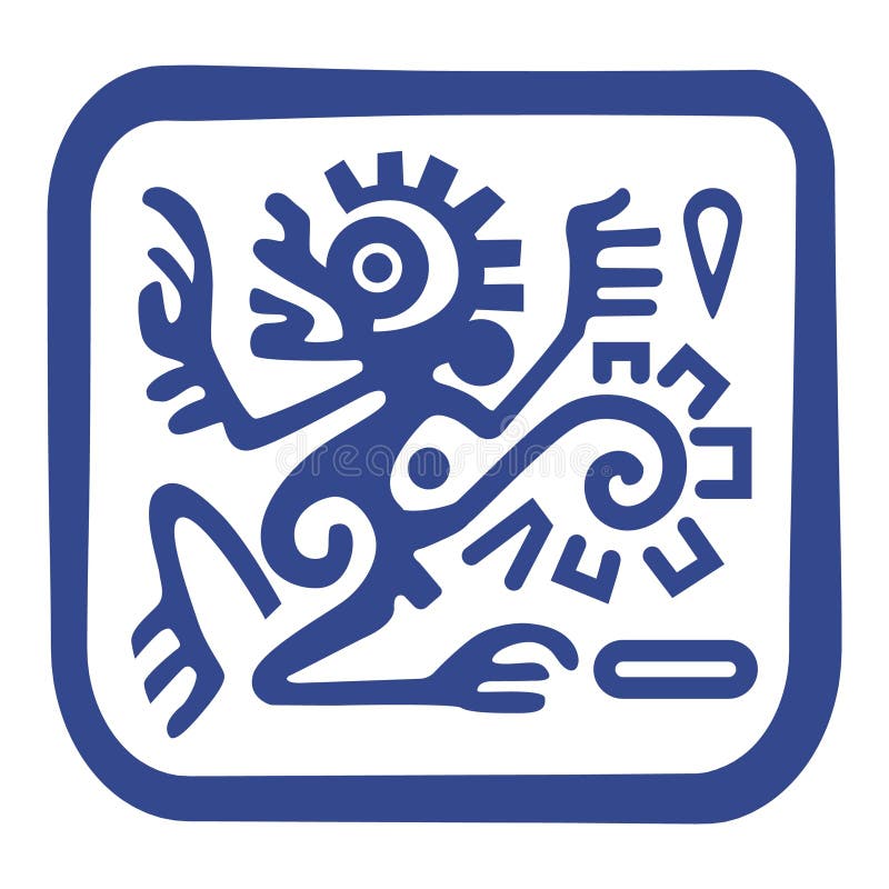 Aztec symbol design. Vector illustration decorative design royalty free illustration