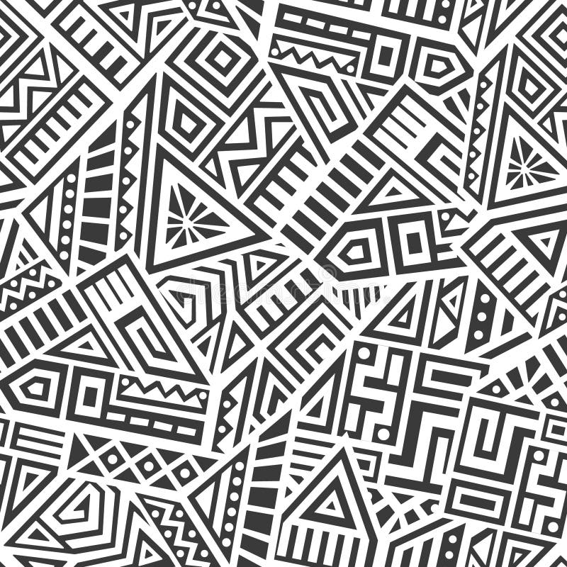 Aztec Vector Seamless Pattern Stock Vector Illustration of abstract