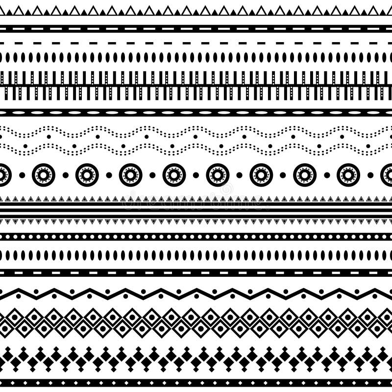 Azteeks naadloos patroon. stock illustratie Azteeks naadloos patroon. stock illustratie