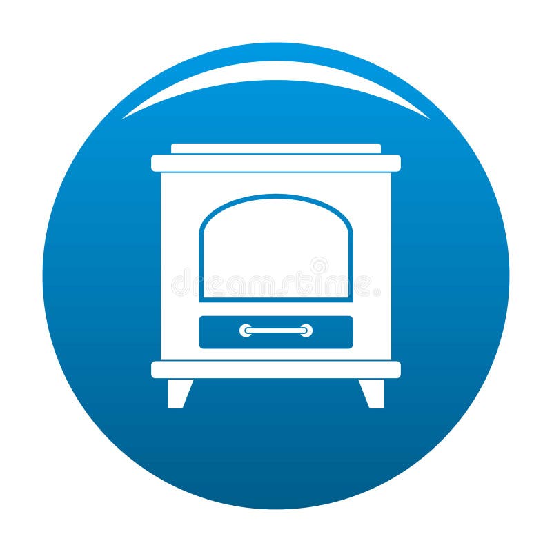 Azul antiguo del icono del horno stock de ilustración Azul antiguo del icono del horno stock de ilustración