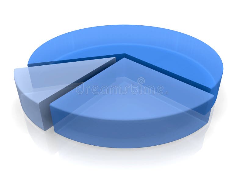 Gráfico Circular Azul stock de ilustración