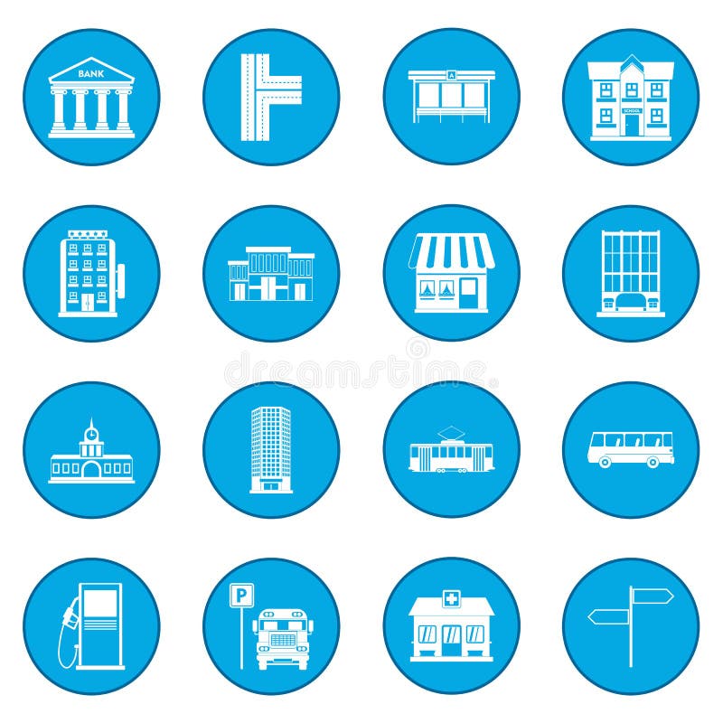 Azul determinado del icono de la infraestructura libre illustration Azul determinado del icono de la infraestructura libre illustration
