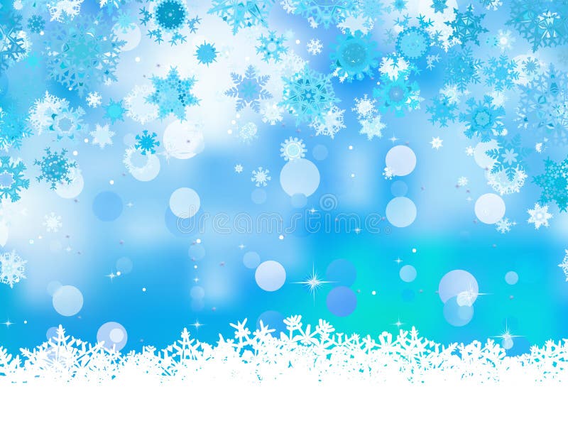 Elegante azul natalício com flocos de neve. EPS 8 ilustração do vetor