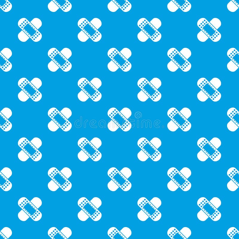 Azul sem emenda do teste padrão médico do remendo ilustração do vetor Azul sem emenda do teste padrão médico do remendo ilustração do vetor