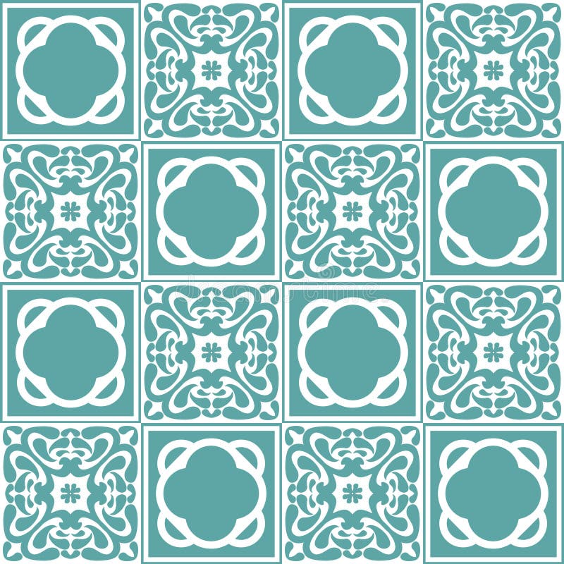 Azulejo Seamless Pattern Stylish Trendy Ceramic Tile Design Element for ...