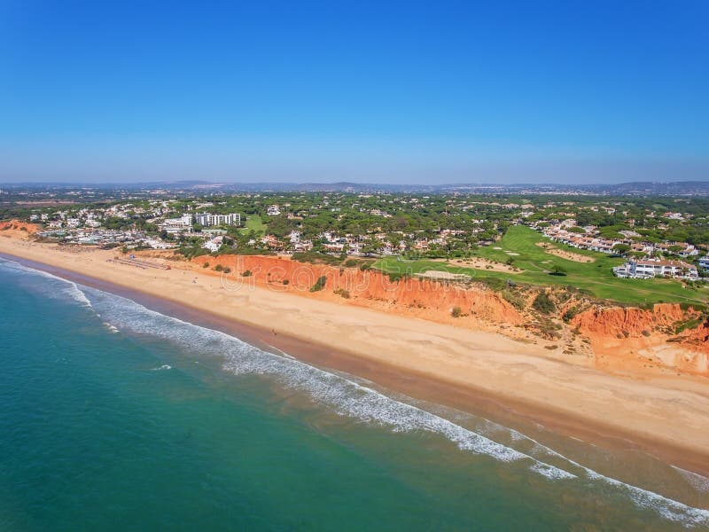 aéreo Foto del cielo, campos de golf Vale de Lobo foto de archivo libre de regalías aéreo Foto del cielo, campos de golf Vale de Lobo foto de archivo libre de regalías
