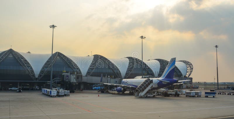 Aéroport BKK de Bangkok Suvarnabhumi photo stock Aéroport BKK de Bangkok Suvarnabhumi photo stock