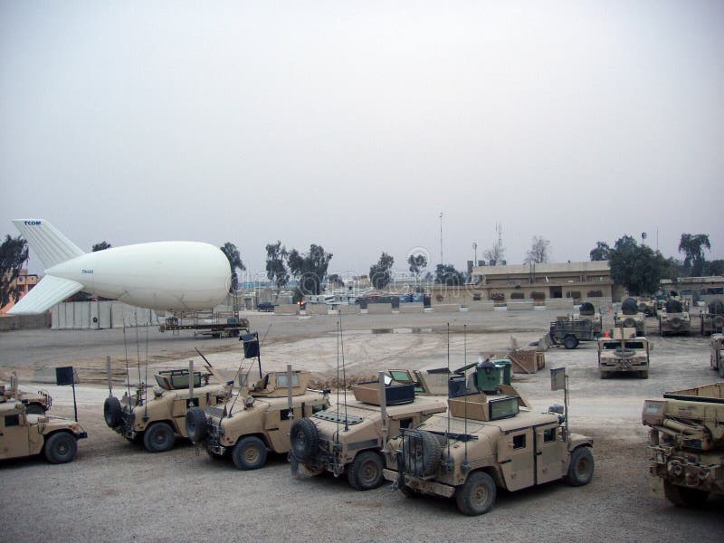 Aérostat sur Rustamiyah FOB Irak 07 photographie stock Aérostat sur Rustamiyah FOB Irak 07 photographie stock
