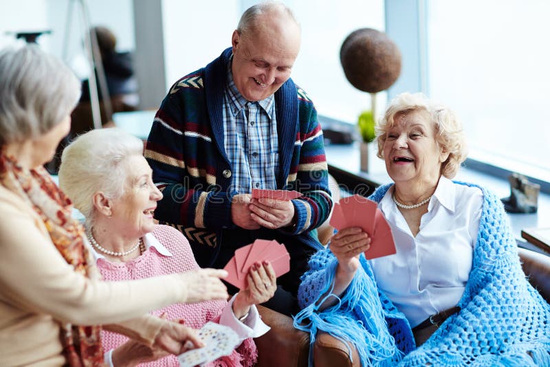 Seniors qui rient images stock