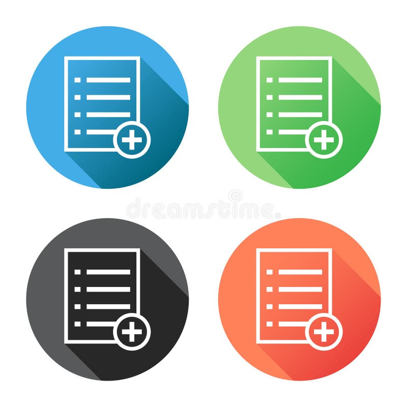 Añada el ejemplo plano del vector del icono de documento de la lista Docume aislado libre illustration Añada el ejemplo plano del vector del icono de documento de la lista Docume aislado libre illustration