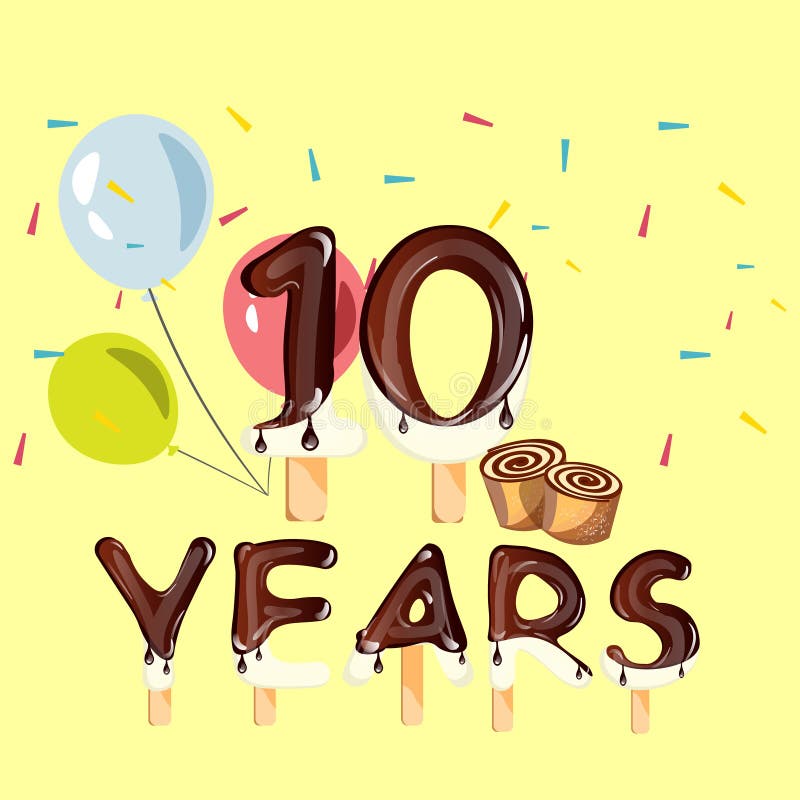 10 años del aniversario de logotipo de la celebración, cumpleaños libre illustration 10 años del aniversario de logotipo de la celebración, cumpleaños libre illustration