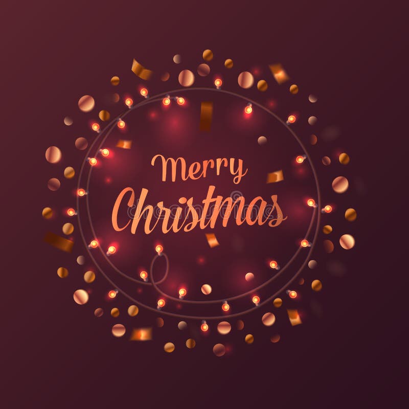 2017 Años Nuevos y postal de la Feliz Navidad con el ornamento de la chuchería del bokeh y de la decoración o del adorno de la gu ilustración del vector 2017 Años Nuevos y postal de la Feliz Navidad con el ornamento de la chuchería del bokeh y de la decoración o del adorno de la gu ilustración del vector