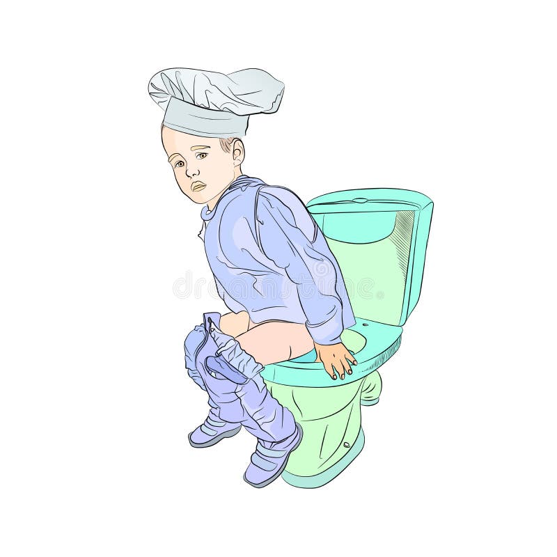 Bebe Sur La Toilette Mauvais Cuisinier Dans Un Chapeau De Cuisinier Nourriture Illustration Stock Illustration Du Constipation Sante Bebe Sur La Toilette Mauvais Cuisinier Dans Un Chapeau De Cuisinier Nourriture Illustration Stock Illustration Du Constipation Sante