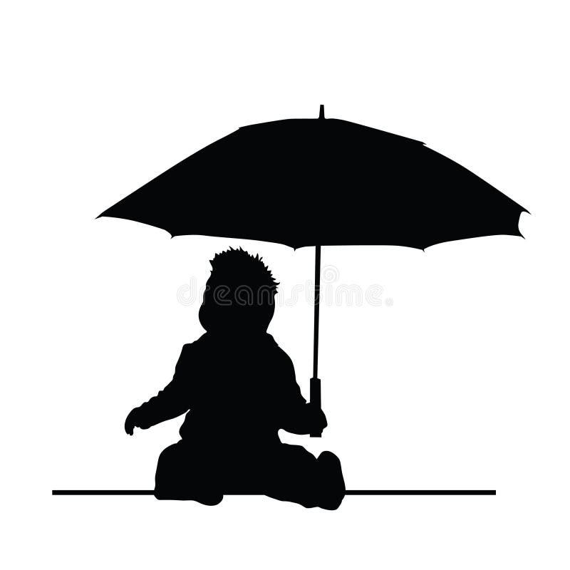 Bebe Tenant La Silhouette De Vecteur De Parapluie Illustration De Vecteur Illustration Du Lifestyle Pluie Bebe Tenant La Silhouette De Vecteur De Parapluie Illustration De Vecteur Illustration Du Lifestyle Pluie