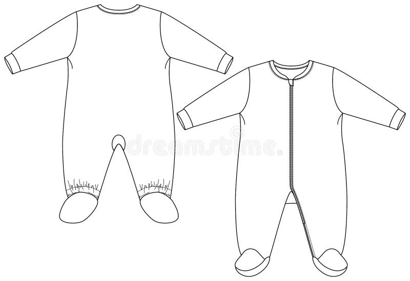 Ensemble D Elements Vectoriels De Vetements Pour Bebes Modele De Croquis Plat De Mode De Couche De Bebe Illustration Technique D Illustration De Vecteur Illustration Du Ramassage Mignon