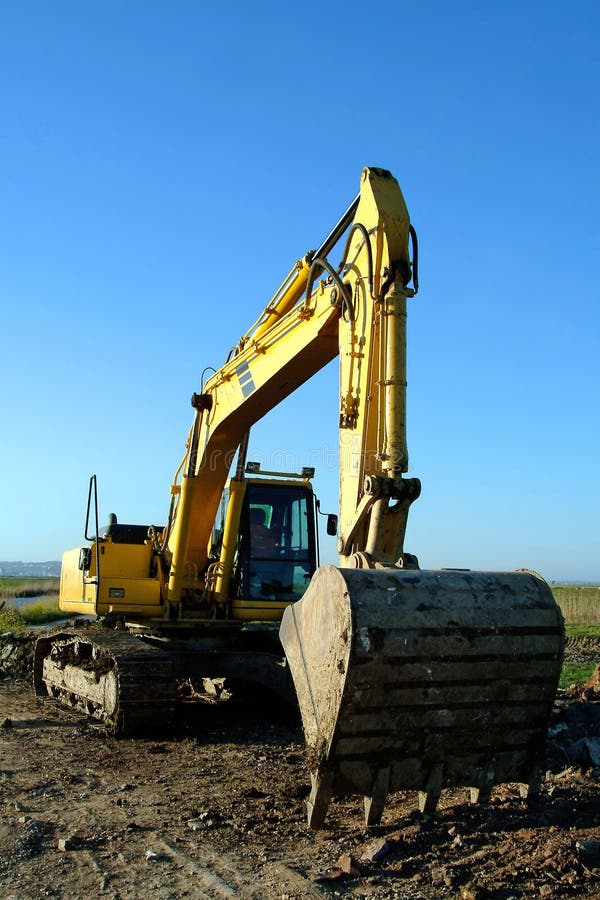 Pierres De Creusement De Machine Défonceuse Jaune D'excavatrice