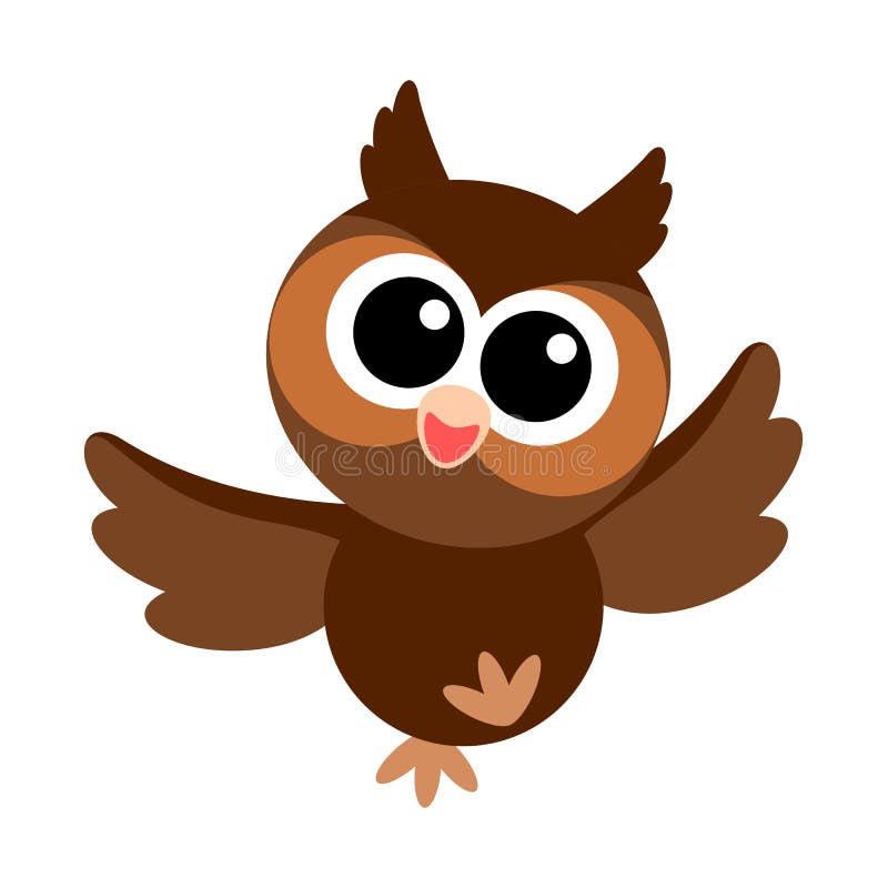 Búho Esparce Alas Y Ojos Grandes Alegres, Color Marrón, Estilo Tierno De Dibujos Animados, Diseño Simple, Forma Editable Ilustración del Vector - Ilustración de goce, animal: 164778879 Búho Esparce Alas Y Ojos Grandes Alegres, Color Marrón, Estilo Tierno De Dibujos Animados, Diseño Simple, Forma Editable Ilustración del Vector - Ilustración de goce, animal: 164778879