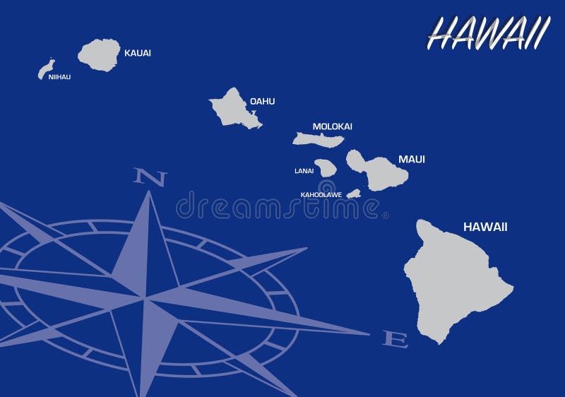 Hawaje mapa ilustracji. Ilustracja złożonej z geologiczny - 57186822