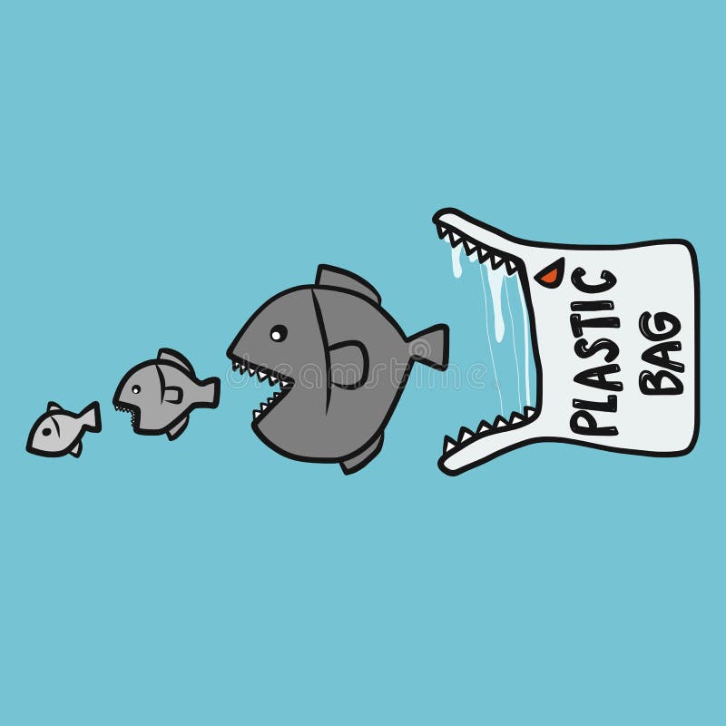 Bag Eat Fish Plastic Stock Illustrations – 165 Bag Eat Fish