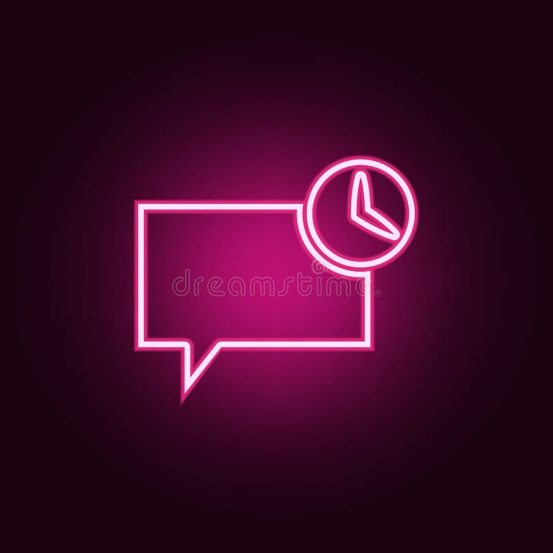 b?ble komunikuje z zegarow? ikon? Elementy sie? w neonowych stylowych ikonach Prosta ikona dla stron internetowych, sie? projekt, royalty ilustracja b?ble komunikuje z zegarow? ikon? Elementy sie? w neonowych stylowych ikonach Prosta ikona dla stron internetowych, sie? projekt, royalty ilustracja