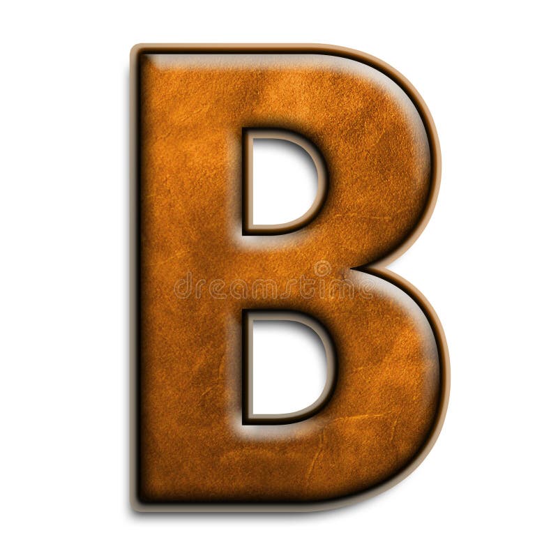 B-brownläder stock illustrationer