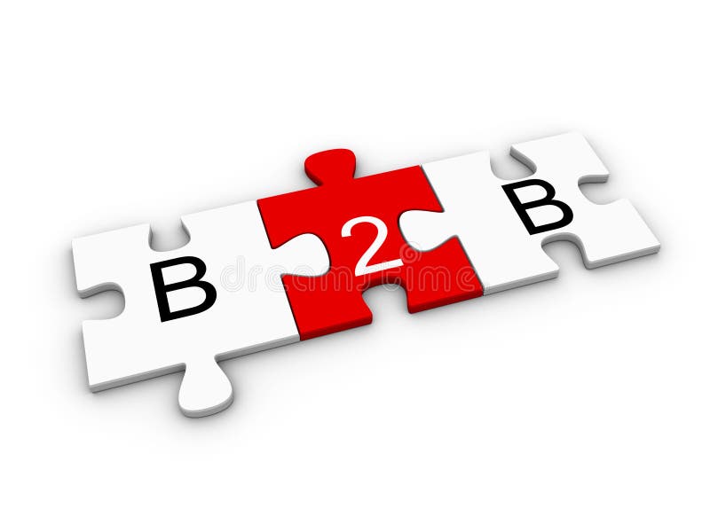 B2B, Geschäft zum Geschäft, Konzept auf verbundenem rotem und weißem ji stock abbildung B2B, Geschäft zum Geschäft, Konzept auf verbundenem rotem und weißem ji stock abbildung