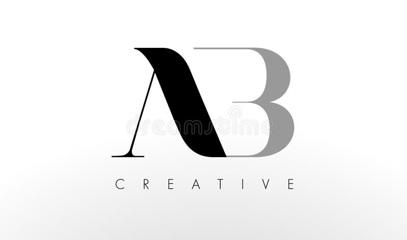 B listu loga projekt Kreatywnie AB Pisze list ikonę royalty ilustracja