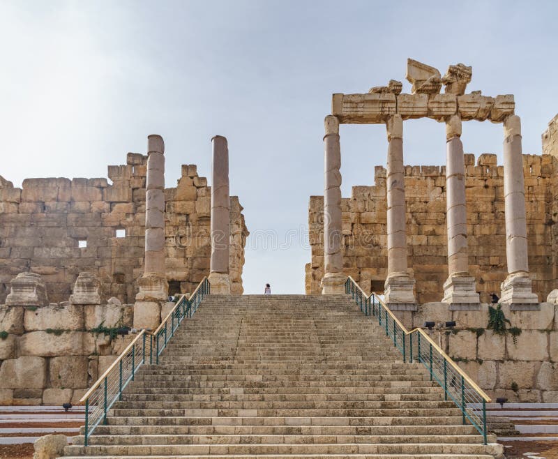 Baalbek, Baalbek-Hermel Governorate, Lebanon - Entrance of the ancient roman city of Baalbek in the Bekaa Beqa Valley royalty free stock photo Baalbek, Baalbek-Hermel Governorate, Lebanon - Entrance of the ancient roman city of Baalbek in the Bekaa Beqa Valley royalty free stock photo