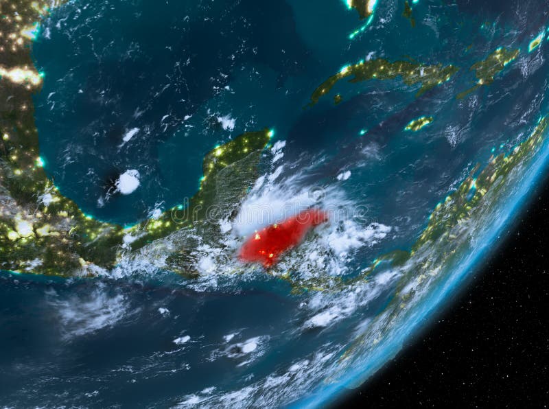 Baanmening van Honduras bij nacht vector illustratie