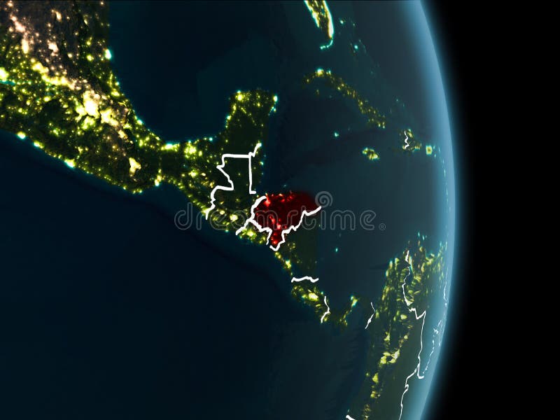 Baanmening van Honduras bij nacht stock illustratie